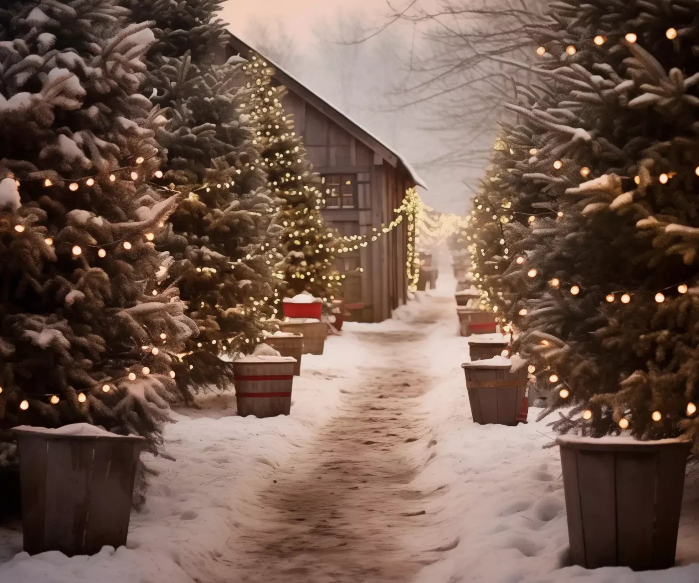 Tree Farm 1 12X10 Ultracloth ( 144 X 120 Inch ) Backdrop