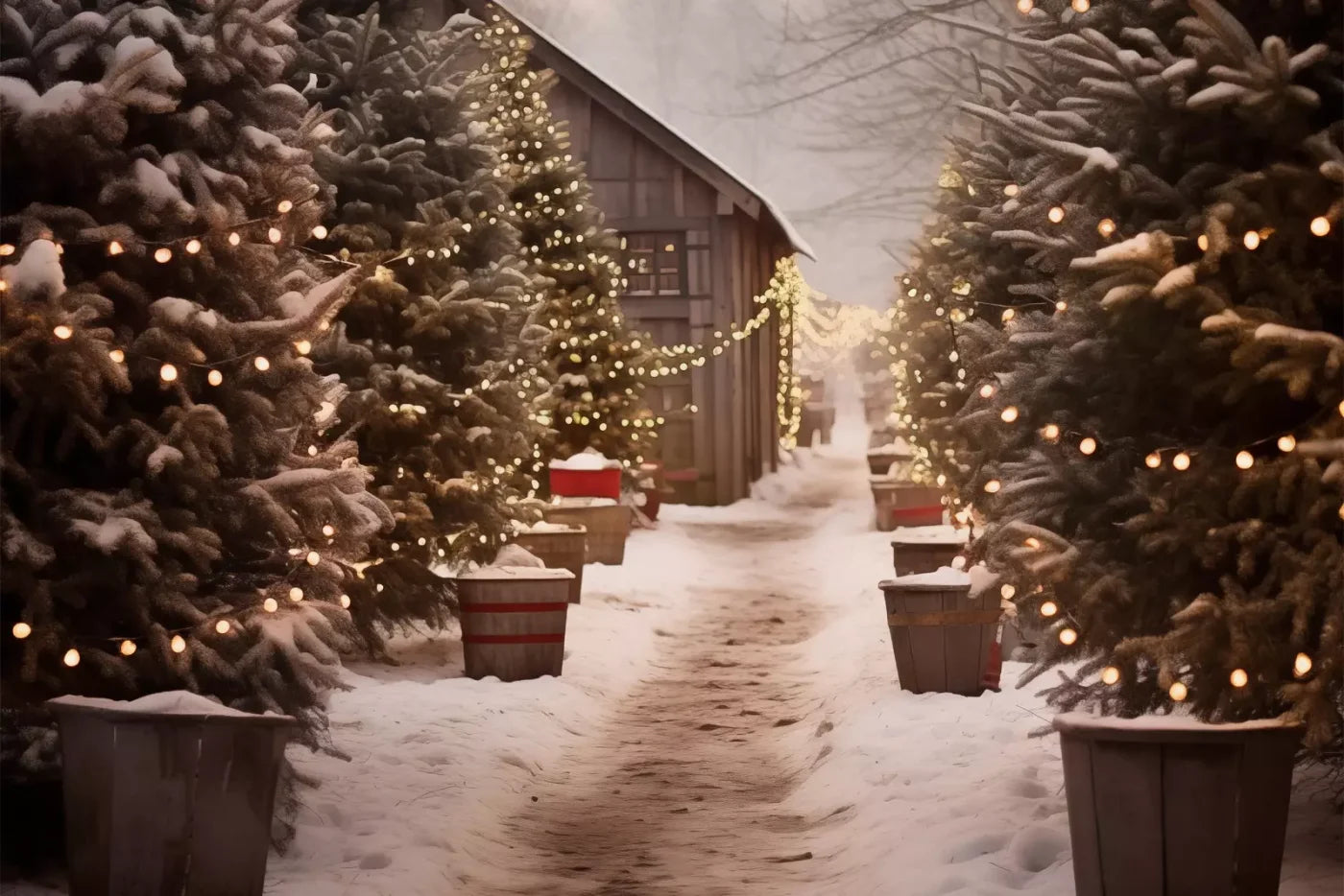 Tree Farm 1 12X8 Ultracloth ( 144 X 96 Inch ) Backdrop