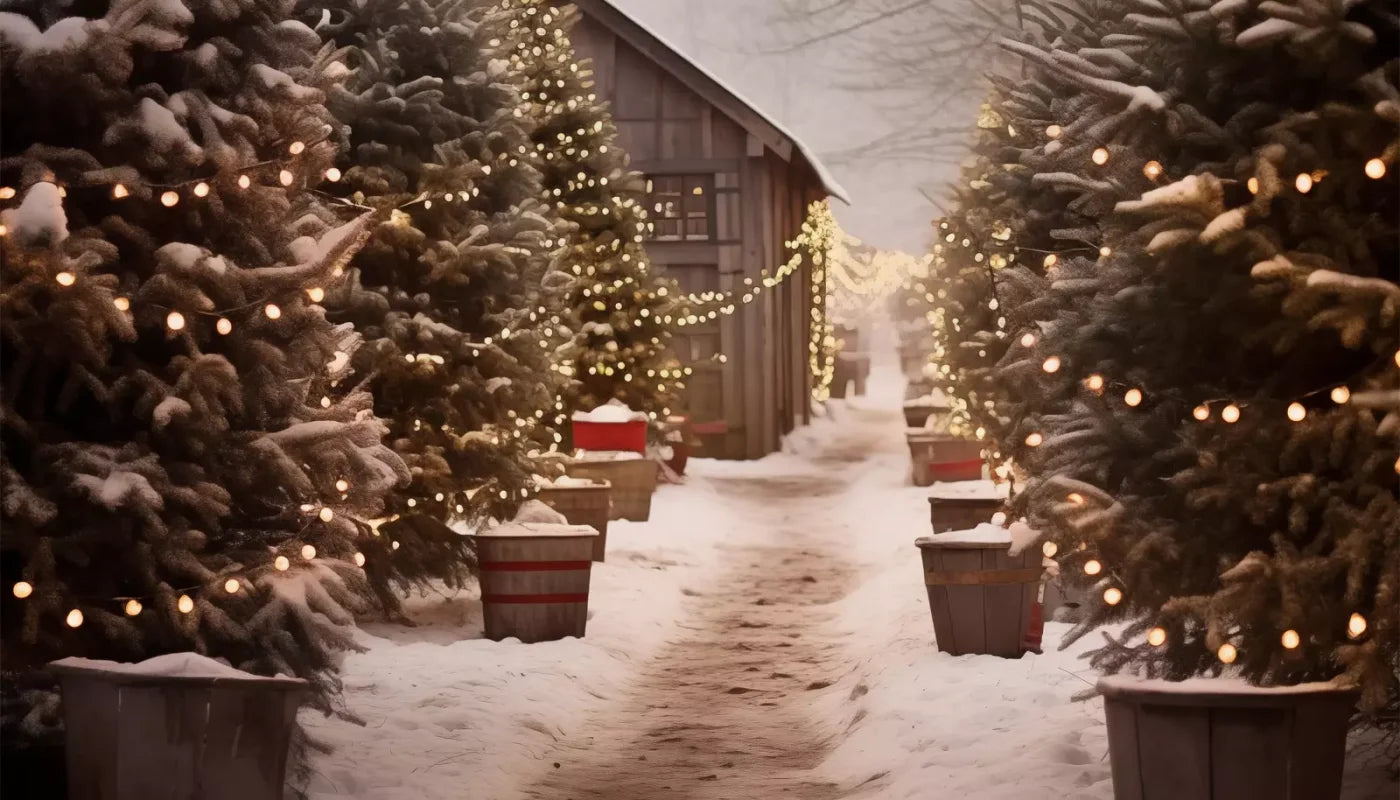 Tree Farm 1 14X8 Ultracloth ( 168 X 96 Inch ) Backdrop