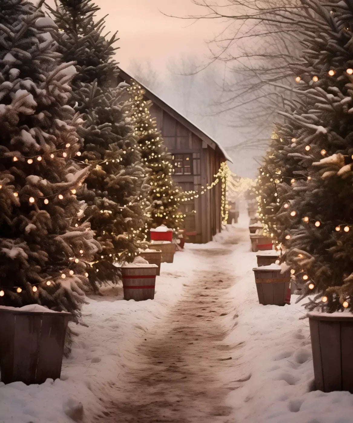 Tree Farm 2 10X12 Ultracloth ( 120 X 144 Inch ) Backdrop