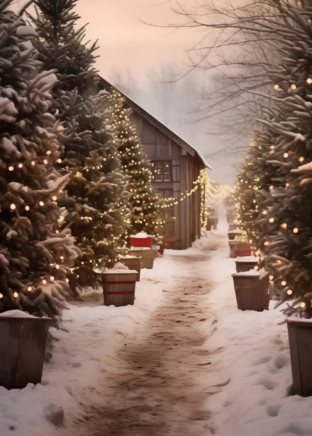 Tree Farm 2 5X7 Ultracloth ( 60 X 84 Inch ) Backdrop