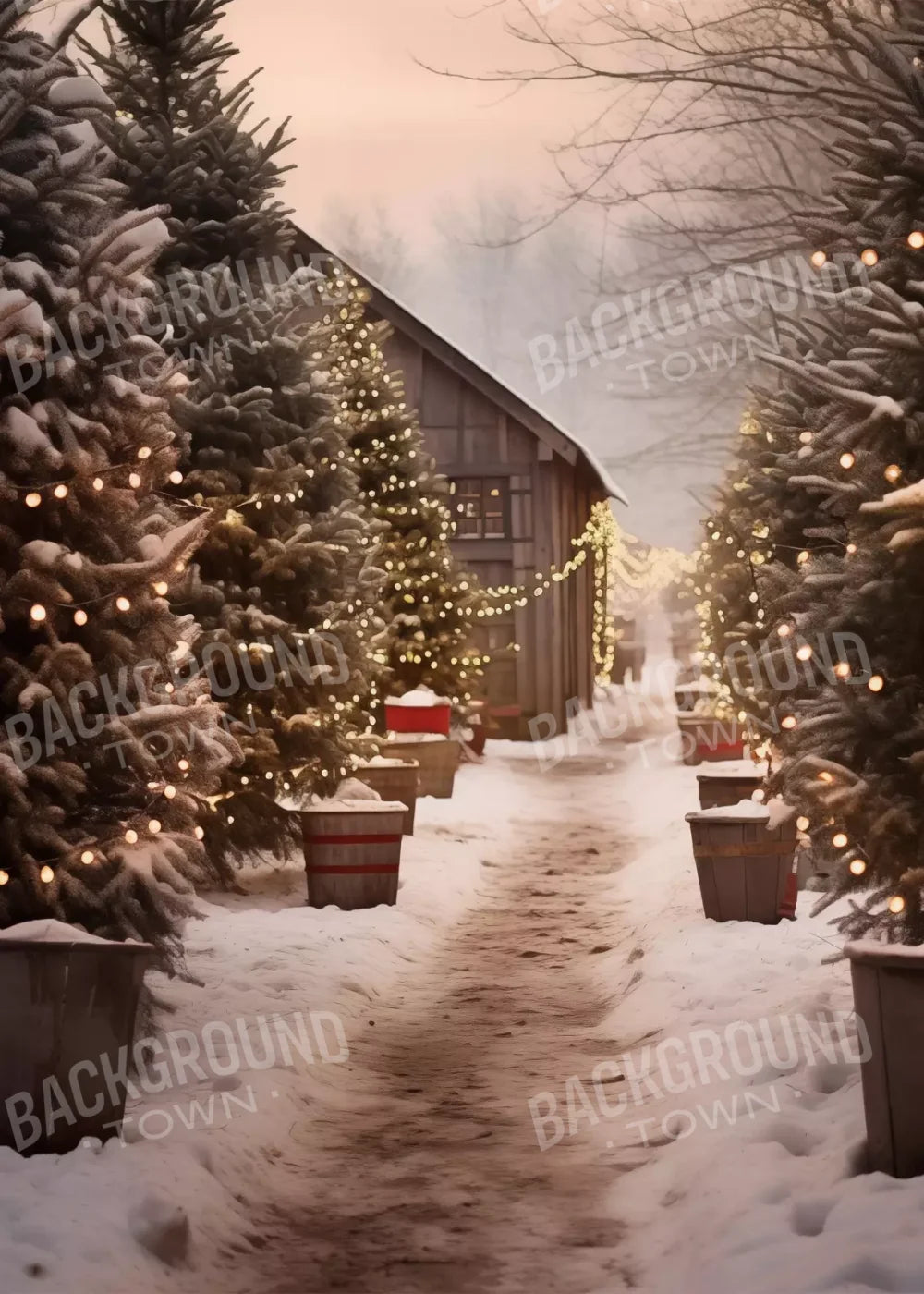 Tree Farm 2 5X7 Ultracloth ( 60 X 84 Inch ) Backdrop