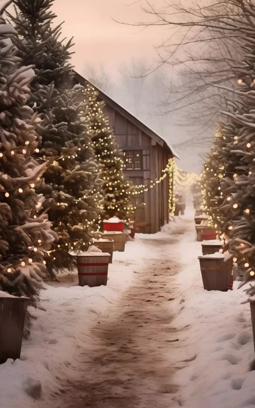 Tree Farm 2 5X8 Ultracloth ( 60 X 96 Inch ) Backdrop