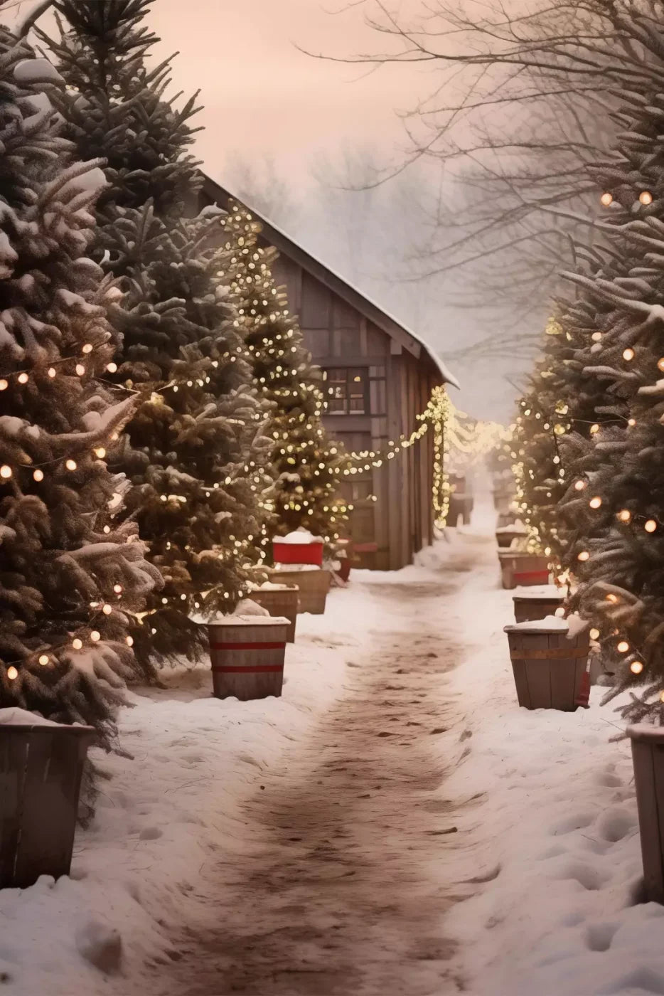 Tree Farm 2 8X12 Ultracloth ( 96 X 144 Inch ) Backdrop