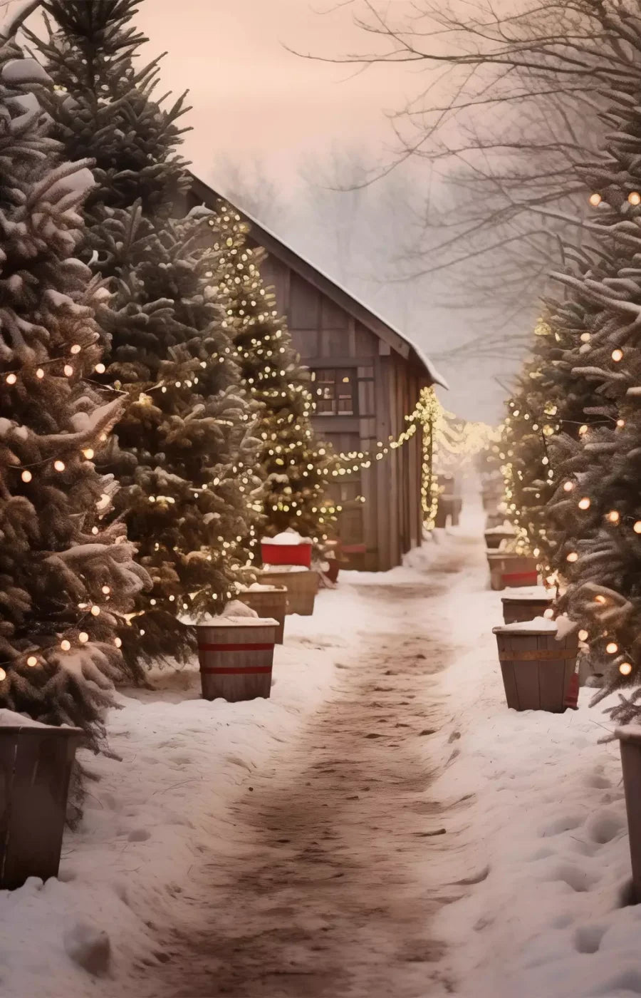 Tree Farm 2 9X14 Ultracloth ( 108 X 168 Inch ) Backdrop