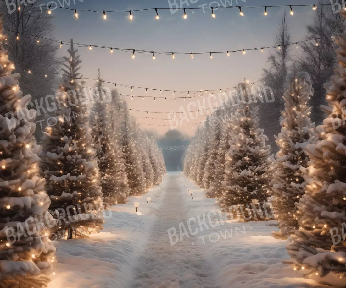 Tree Farm 3 5X42 Fleece ( 60 X 50 Inch ) Backdrop