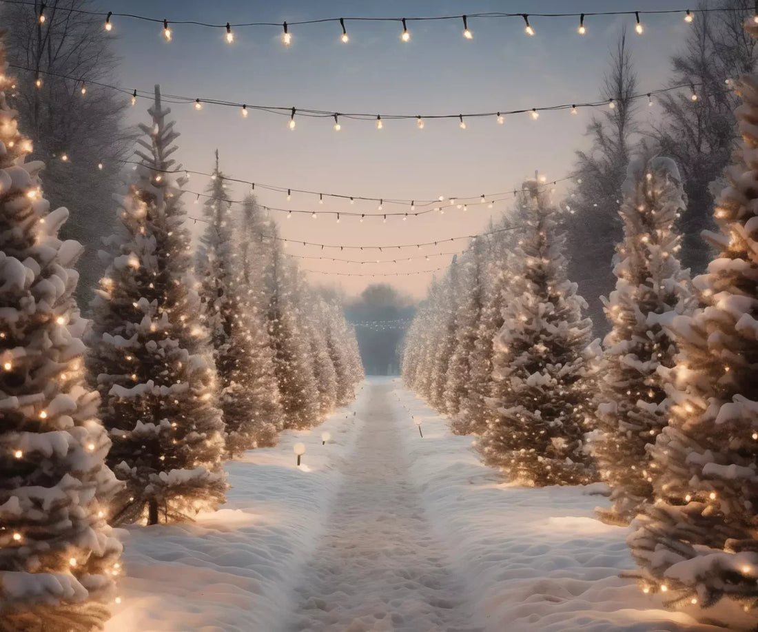 Tree Farm 3 5X42 Fleece ( 60 X 50 Inch ) Backdrop