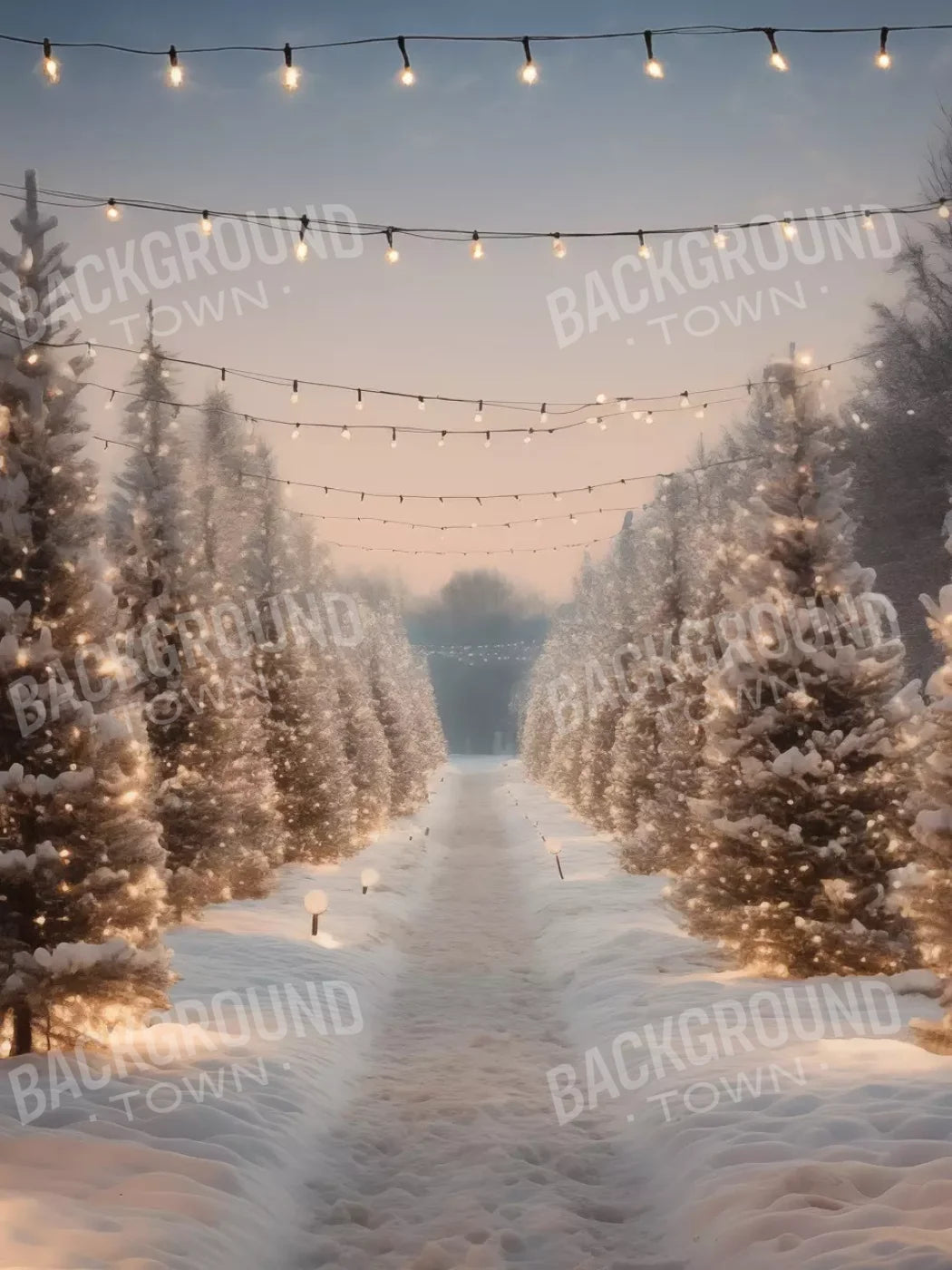 Tree Farm 3 5X68 Fleece ( 60 X 80 Inch ) Backdrop