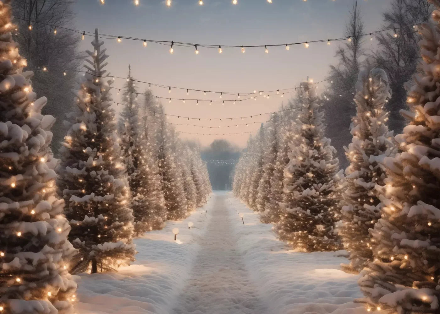 Tree Farm 3 7X5 Ultracloth ( 84 X 60 Inch ) Backdrop