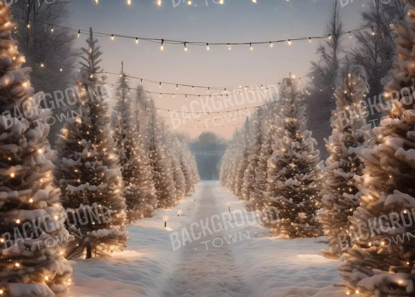 Tree Farm 3 7X5 Ultracloth ( 84 X 60 Inch ) Backdrop