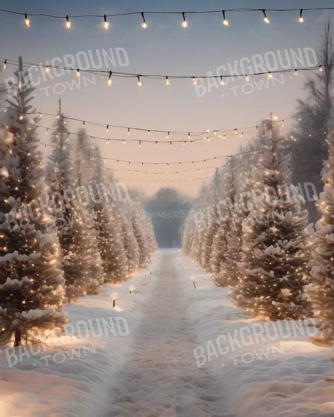 Tree Farm 3 8X10 Fleece ( 96 X 120 Inch ) Backdrop