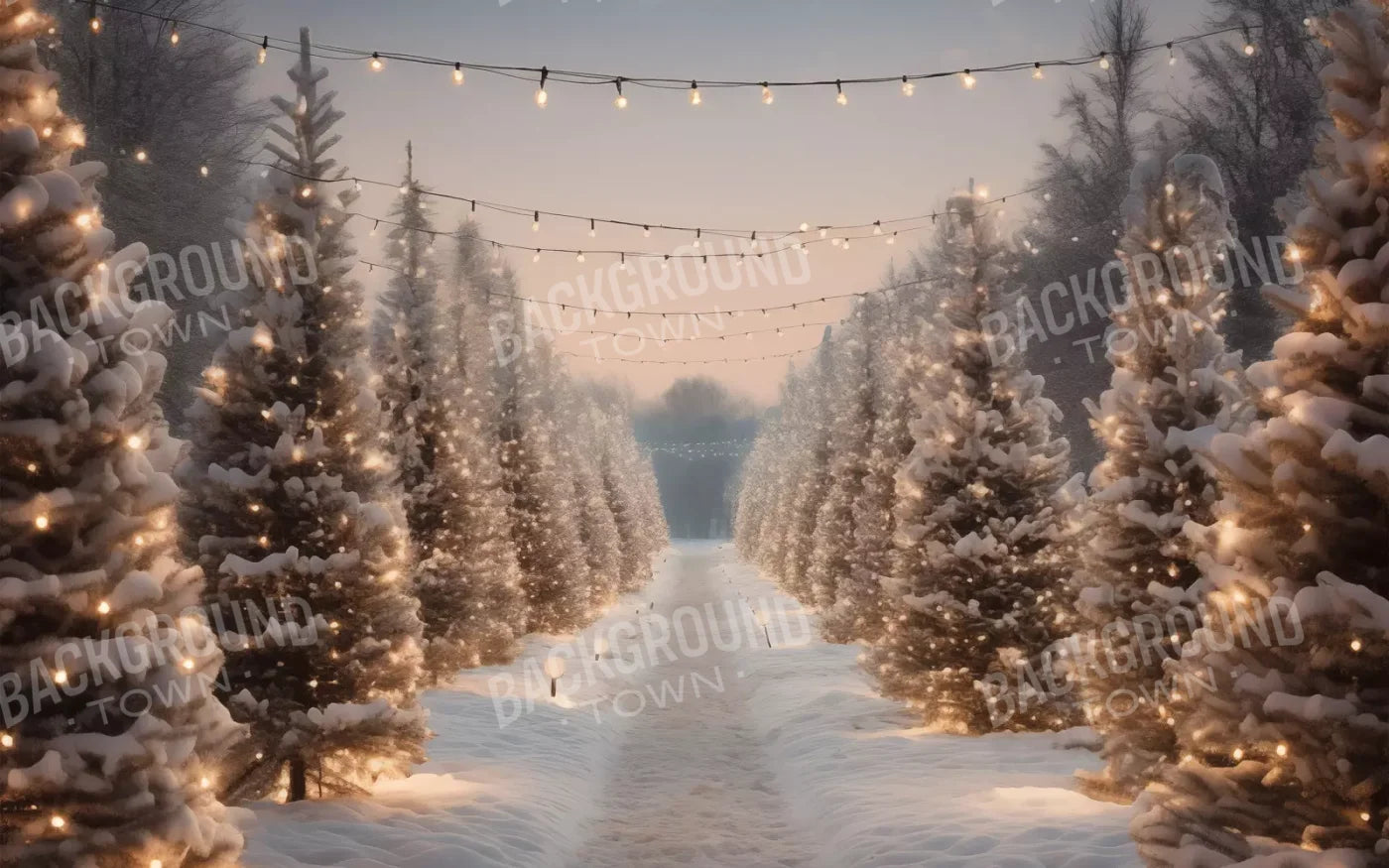 Tree Farm 3 8X5 Ultracloth ( 96 X 60 Inch ) Backdrop