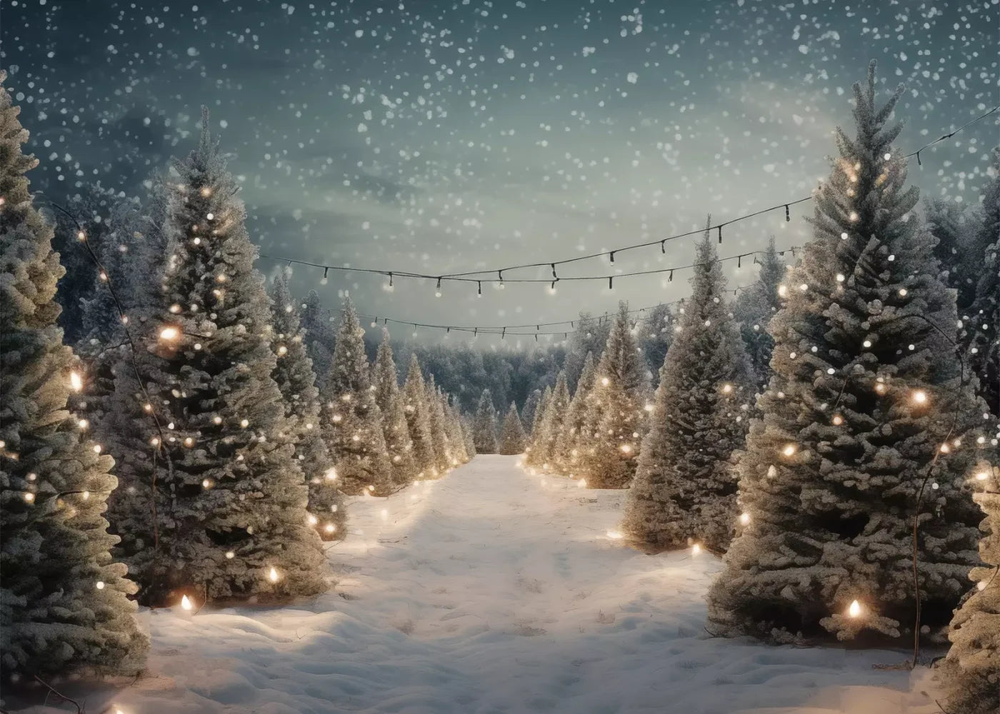 Tree Farm 4 7X5 Ultracloth ( 84 X 60 Inch ) Backdrop