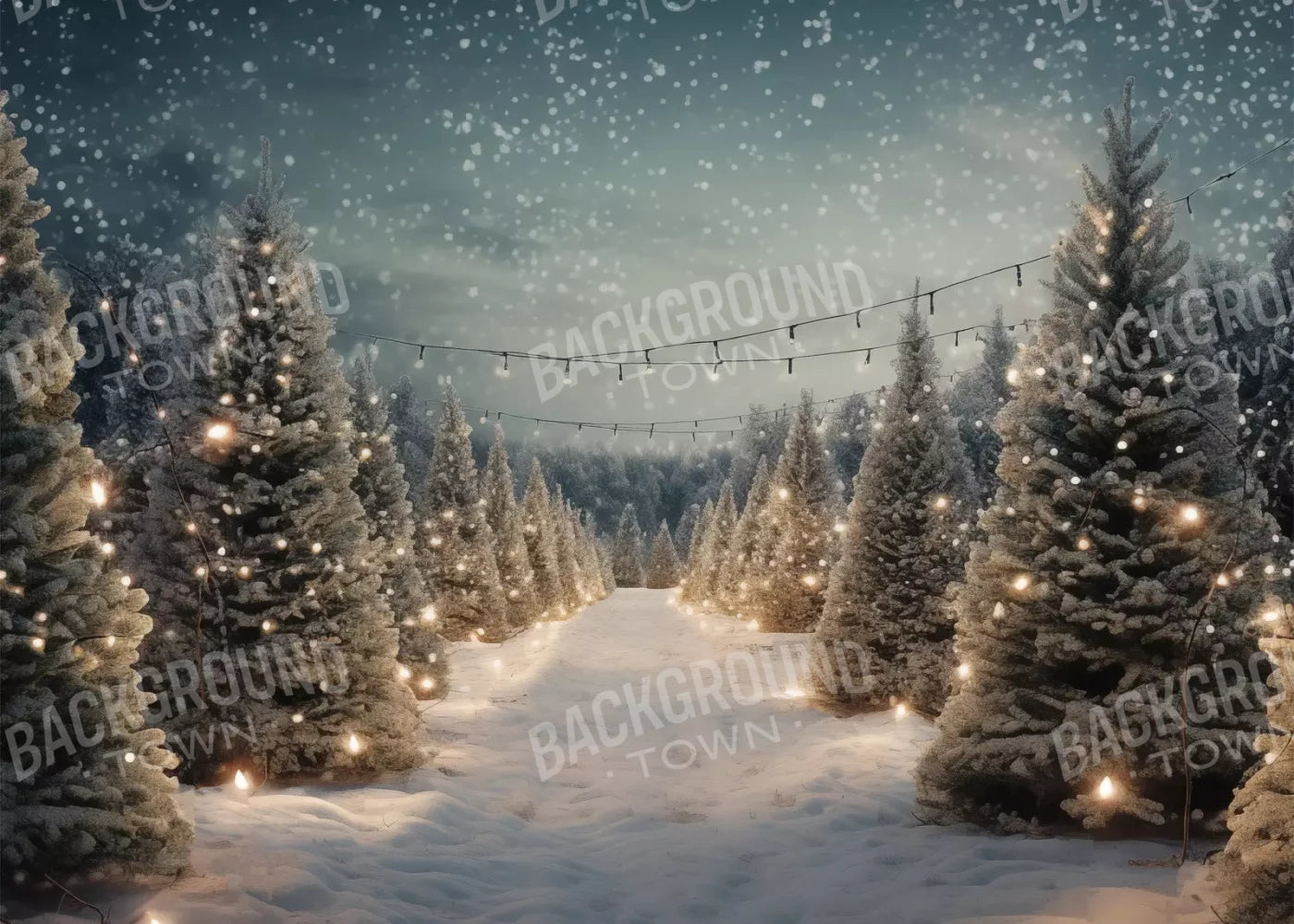 Tree Farm 4 7X5 Ultracloth ( 84 X 60 Inch ) Backdrop