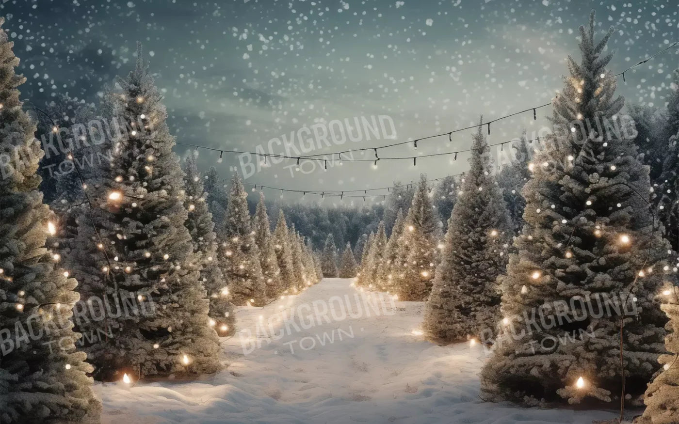 Tree Farm 4 8X5 Ultracloth ( 96 X 60 Inch ) Backdrop