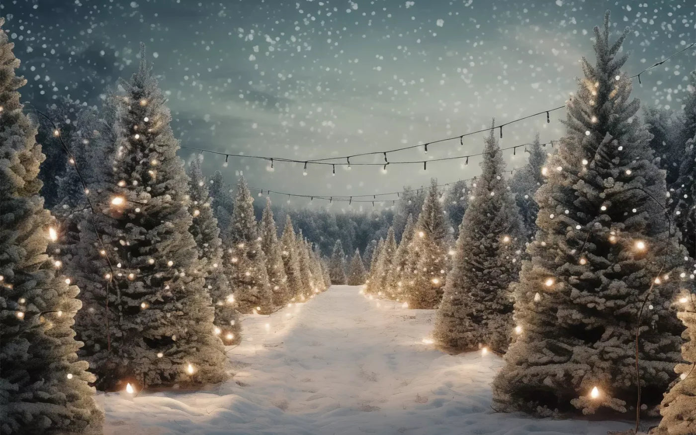 Tree Farm 4 8X5 Ultracloth ( 96 X 60 Inch ) Backdrop