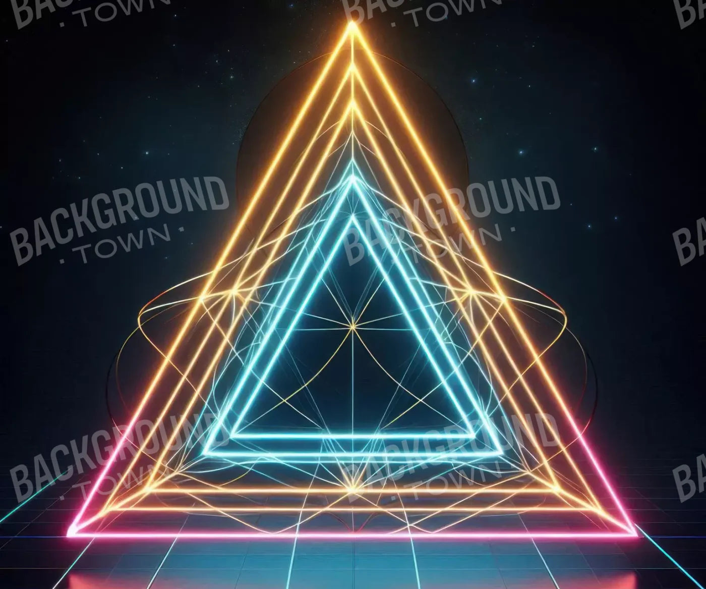 Triangle Of Colors 12’X10’ Ultracloth (144 X 120 Inch) Backdrop