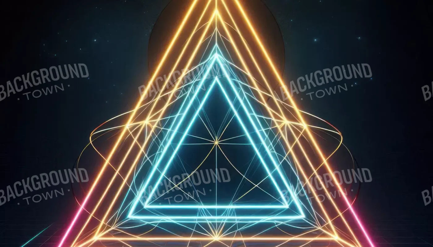 Triangle Of Colors 14’X8’ Ultracloth (168 X 96 Inch) Backdrop