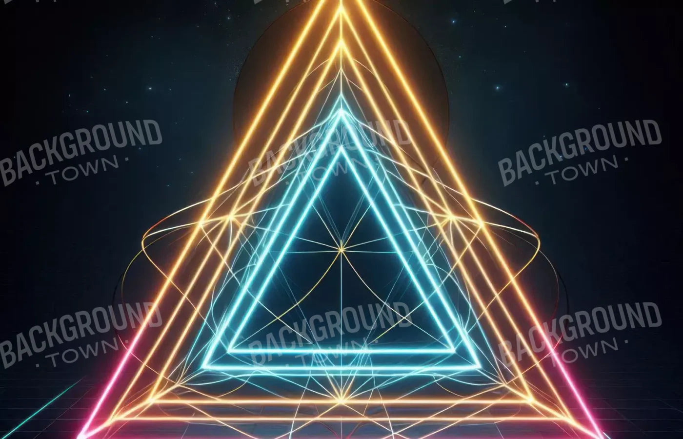 Triangle Of Colors 14’X9’ Ultracloth (168 X 108 Inch) Backdrop