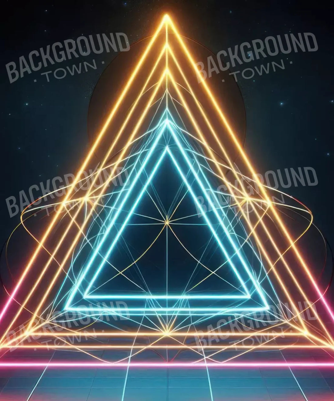 Yellow Pink Blue Black Backdrop for Photography