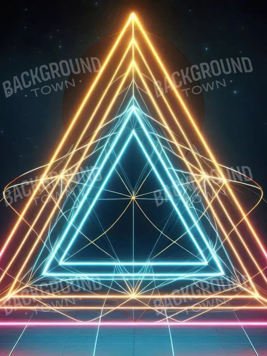 Triangle Of Colors 6’X8’ Fleece (72 X 96 Inch) Backdrop