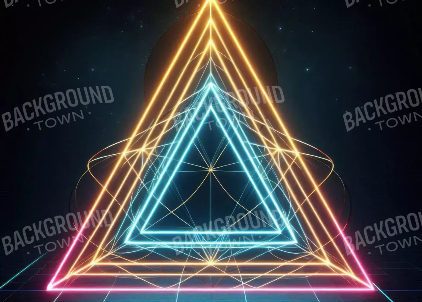 Triangle Of Colors 7’X5’ Ultracloth (84 X 60 Inch) Backdrop