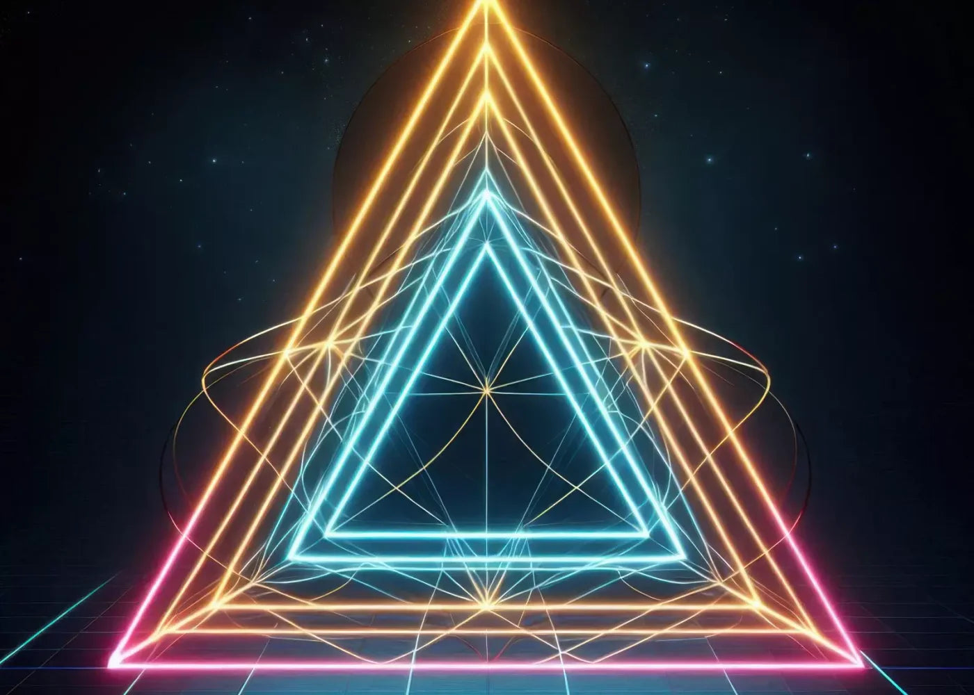 Triangle Of Colors 7’X5’ Ultracloth (84 X 60 Inch) Backdrop