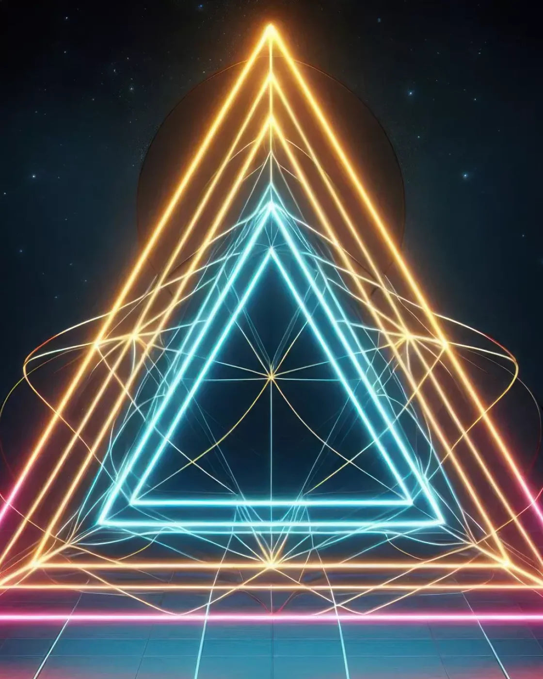 Triangle Of Colors 8’X10’ Fleece (96 X 120 Inch) Backdrop