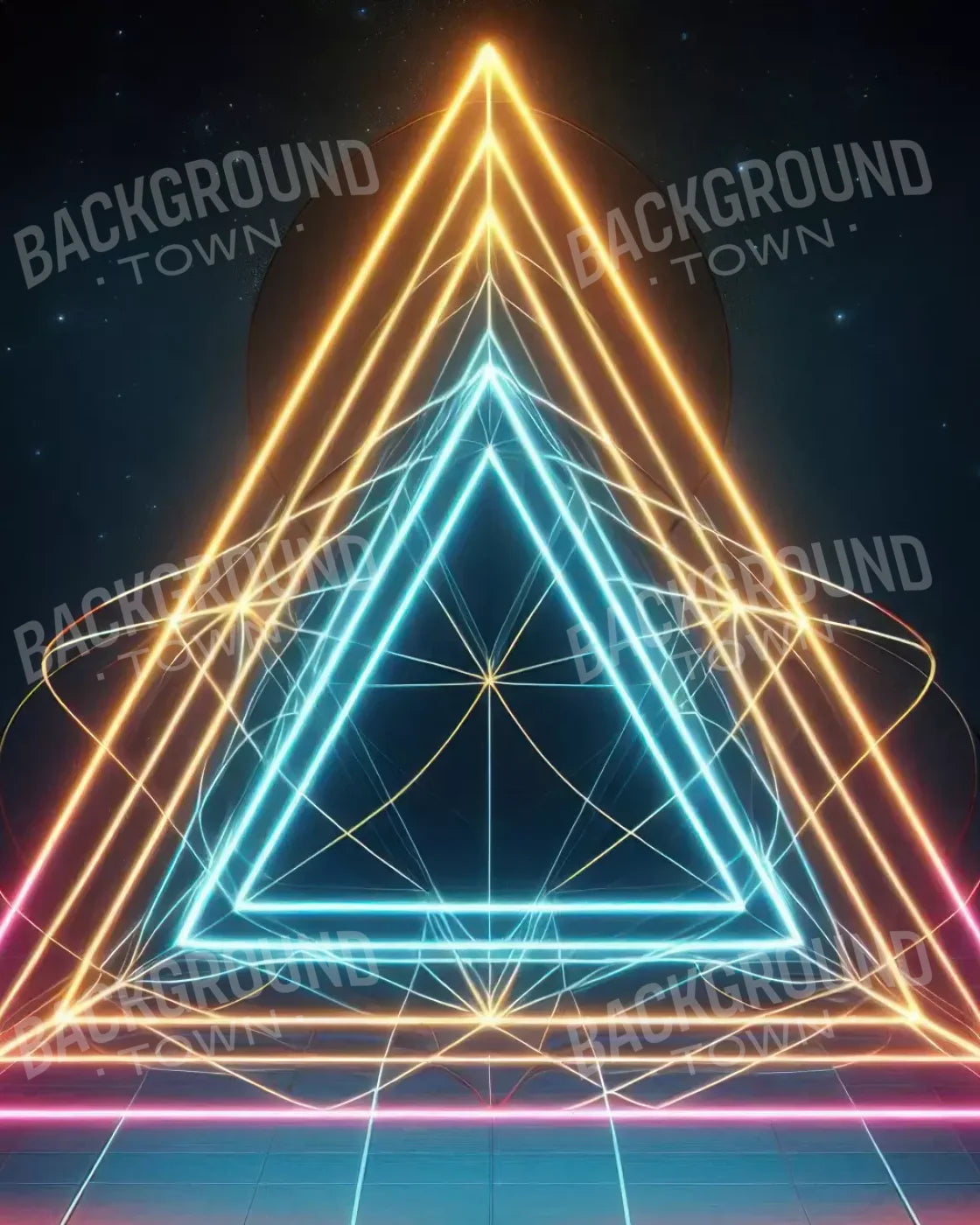Triangle Of Colors 8’X10’ Fleece (96 X 120 Inch) Backdrop