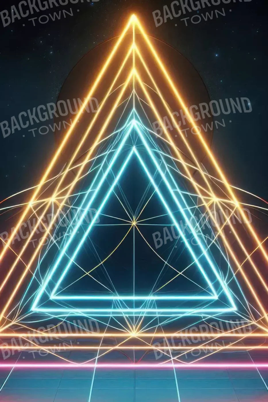 Triangle Of Colors 8’X12’ Ultracloth (96 X 144 Inch) Backdrop