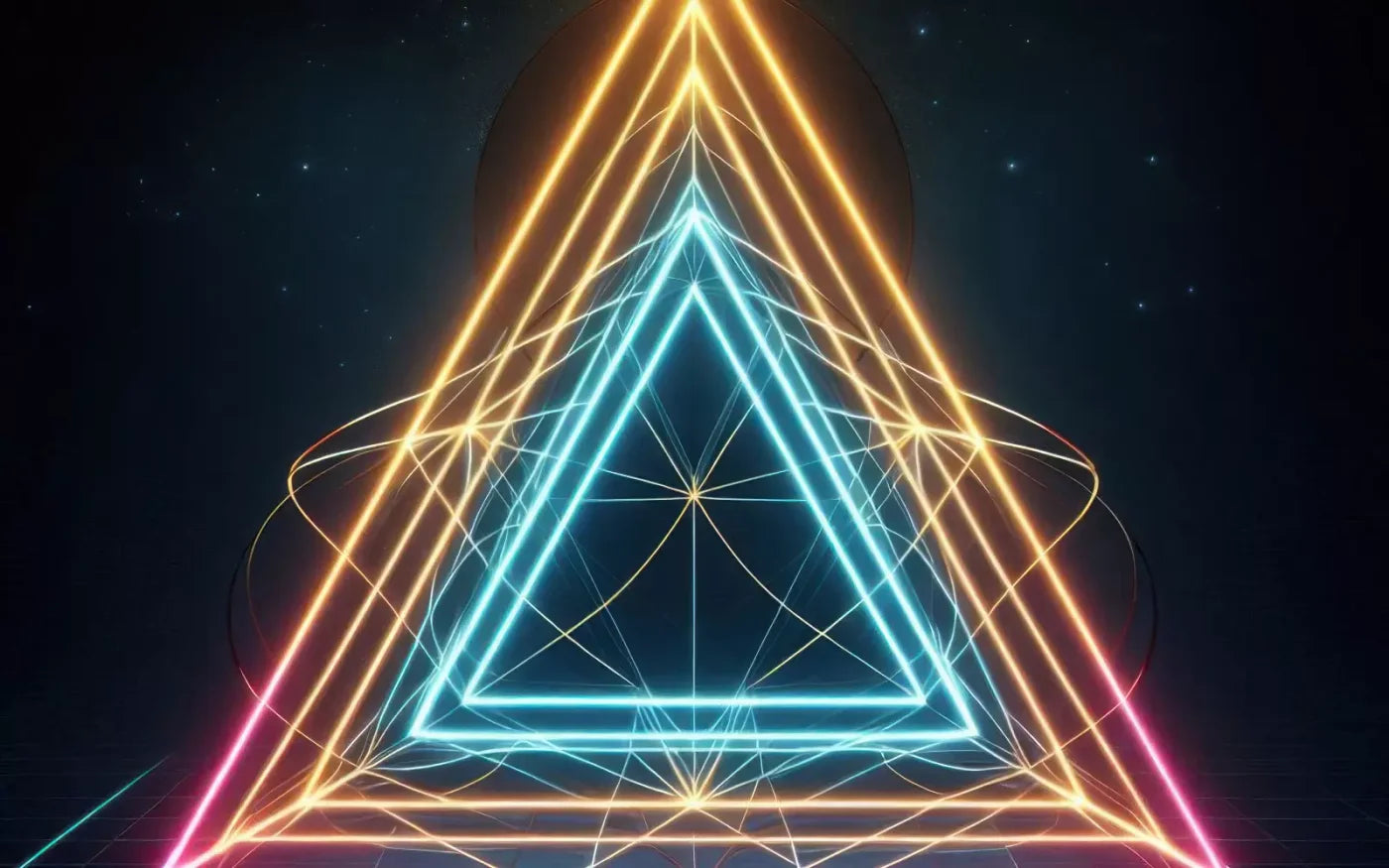 Triangle Of Colors 8’X5’ Ultracloth (96 X 60 Inch) Backdrop