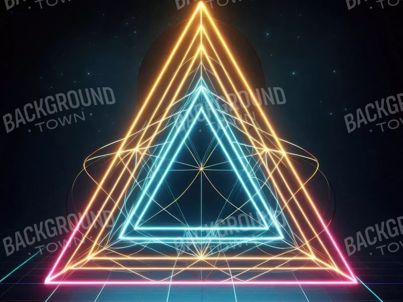 Triangle Of Colors 8’X6’ Fleece (96 X 72 Inch) Backdrop