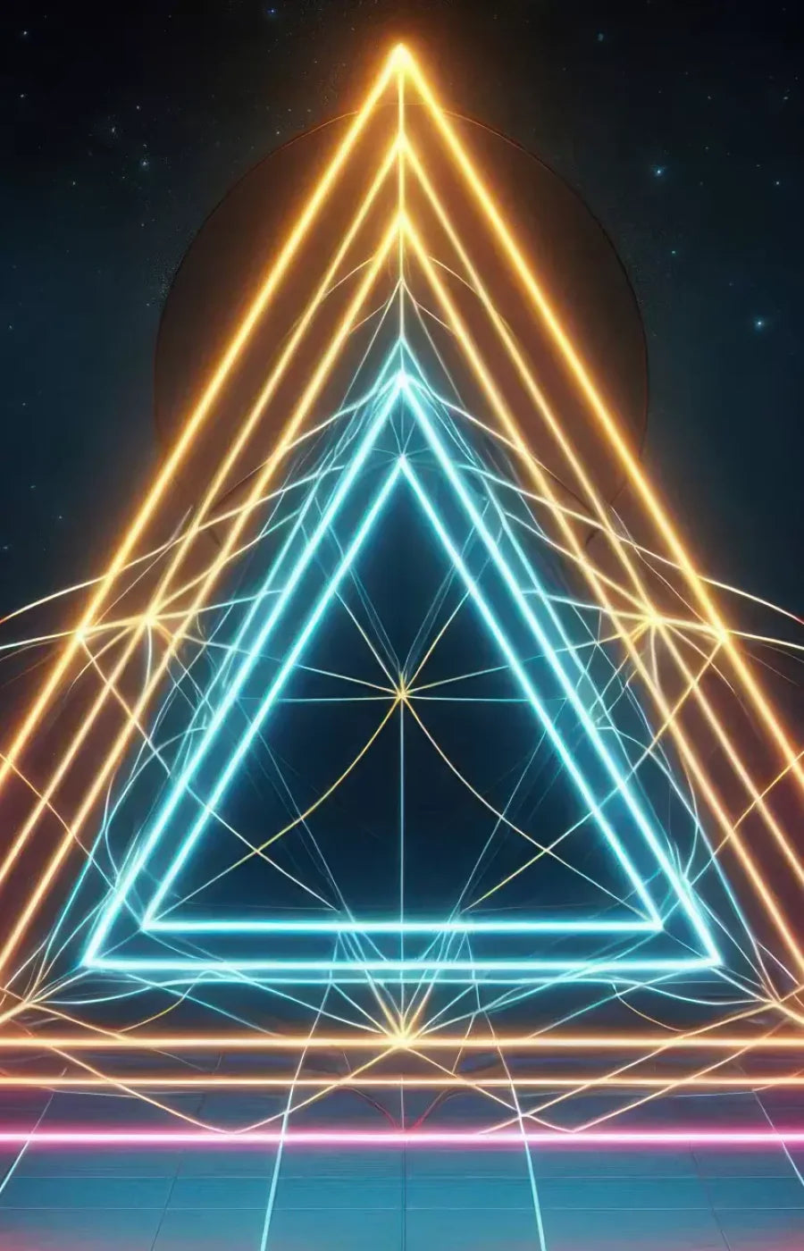 Triangle Of Colors 9’X14’ Ultracloth (108 X 168 Inch) Backdrop