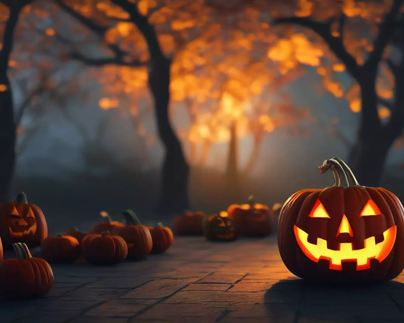 Trick Or Treat Night 10’X8’ Fleece (120 X 96 Inch) Backdrop