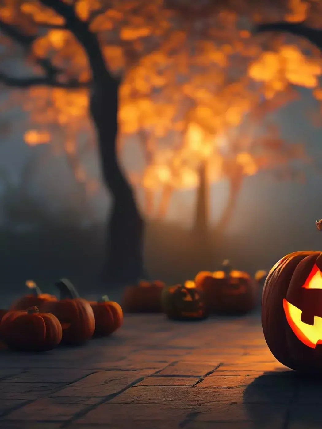 Trick Or Treat Night 5’X6’8 Fleece (60 X 80 Inch) Backdrop