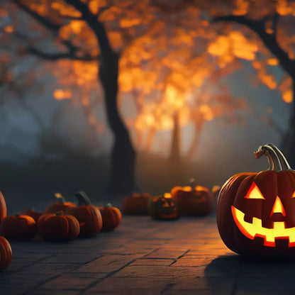 Trick Or Treat Night 8’X8’ Fleece (96 X Inch) Backdrop