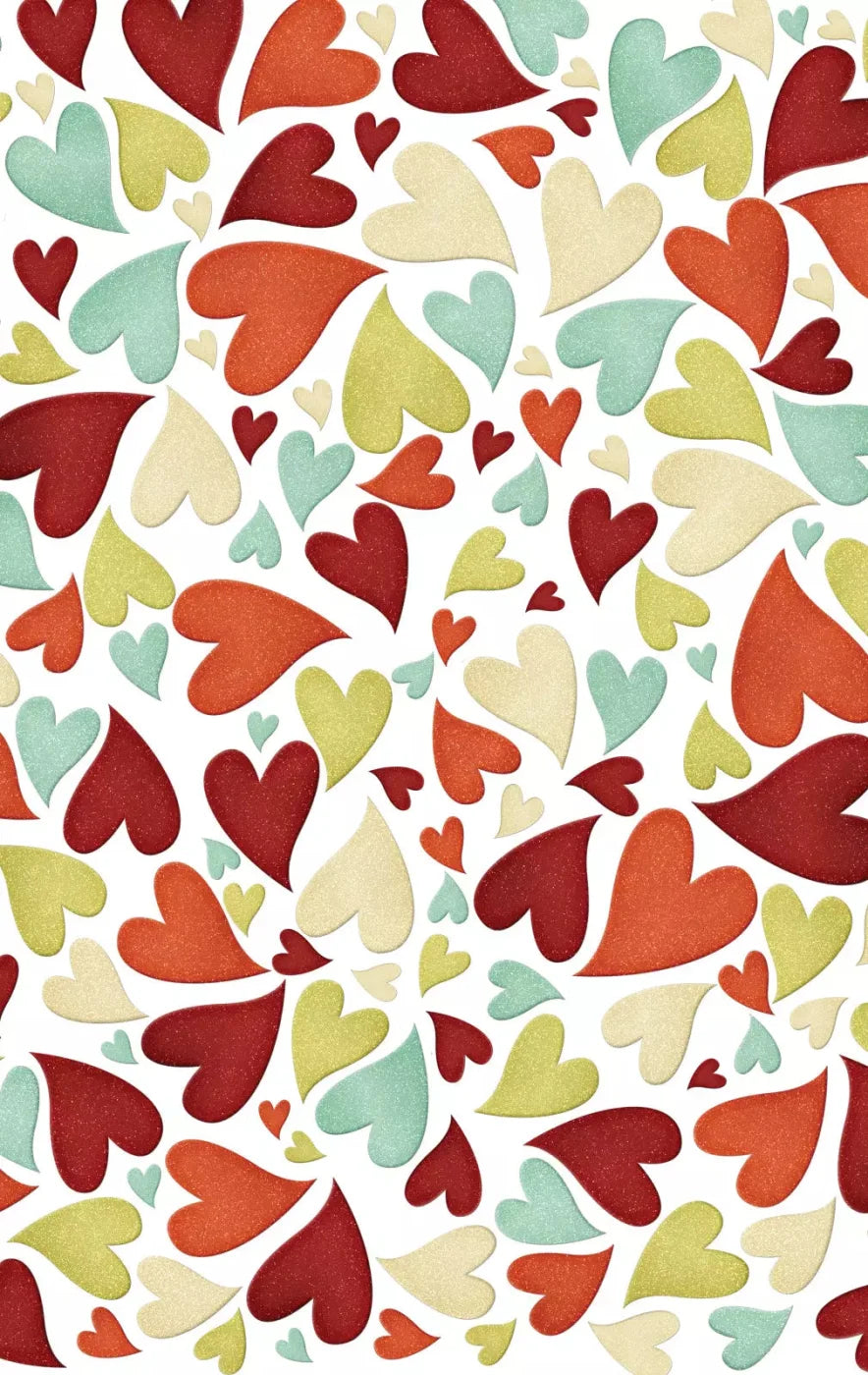 Tumbled Hearts 10X16 Ultracloth ( 120 X 192 Inch ) Backdrop
