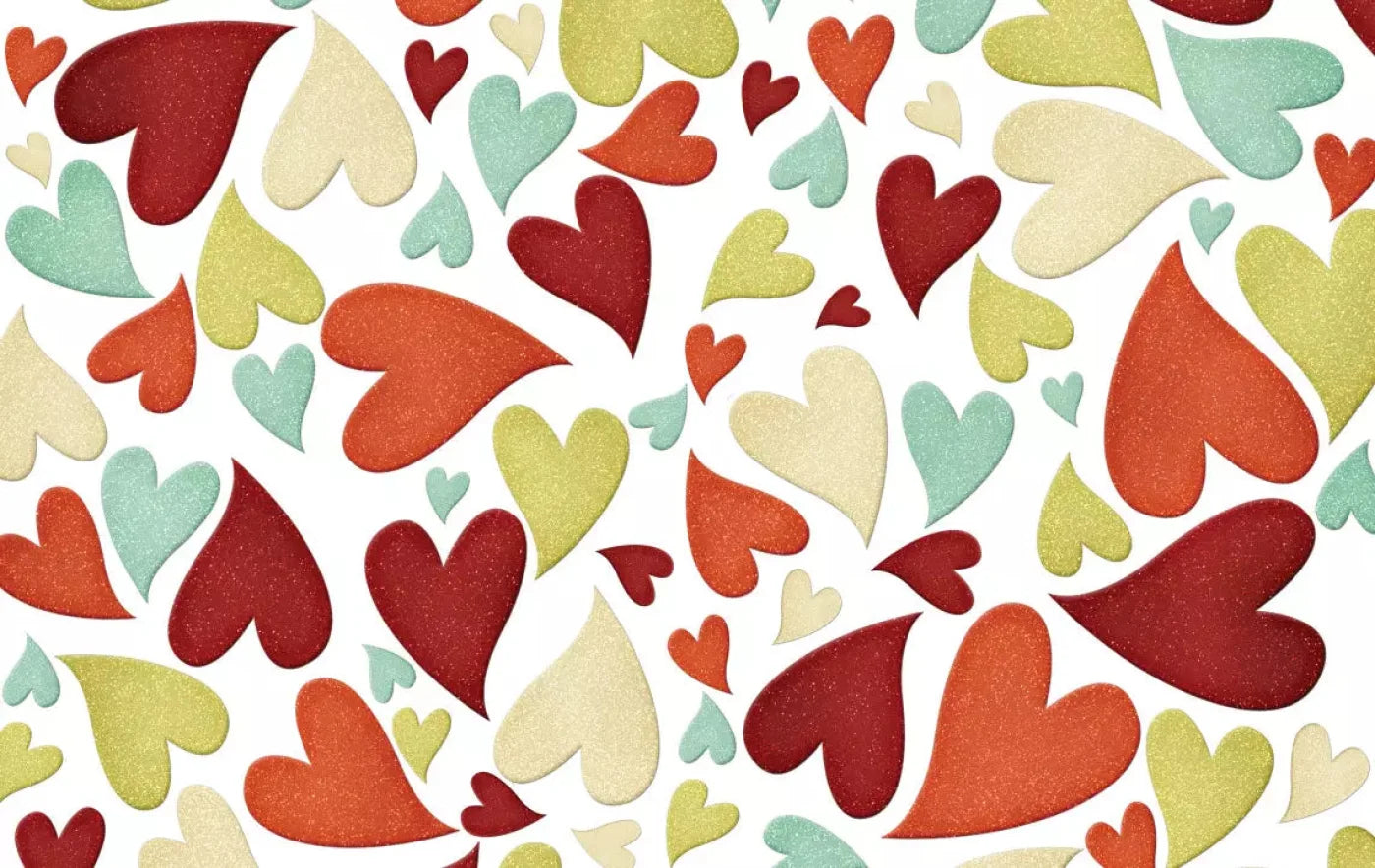 Tumbled Hearts 16X10 Ultracloth ( 192 X 120 Inch ) Backdrop