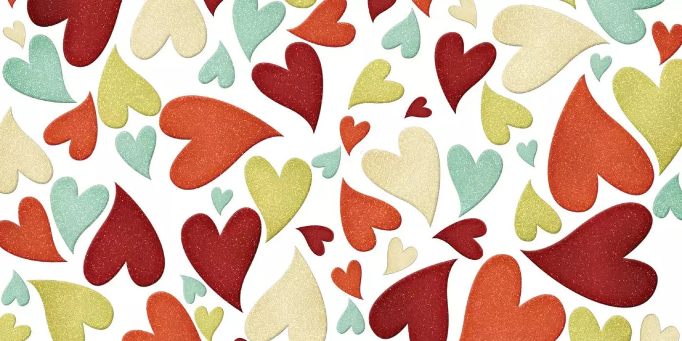 Tumbled Hearts 20X10 Ultracloth ( 240 X 120 Inch ) Backdrop