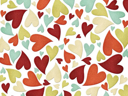 Tumbled Hearts 7X5 Ultracloth ( 84 X 60 Inch ) Backdrop