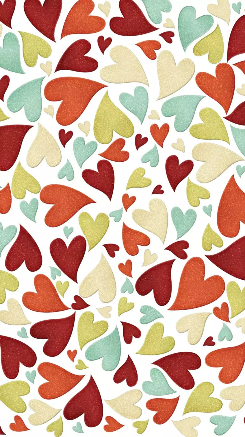 Tumbled Hearts 8X14 Ultracloth ( 96 X 168 Inch ) Backdrop