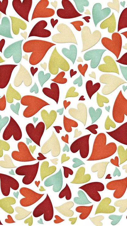 Tumbled Hearts 8X14 Ultracloth ( 96 X 168 Inch ) Backdrop