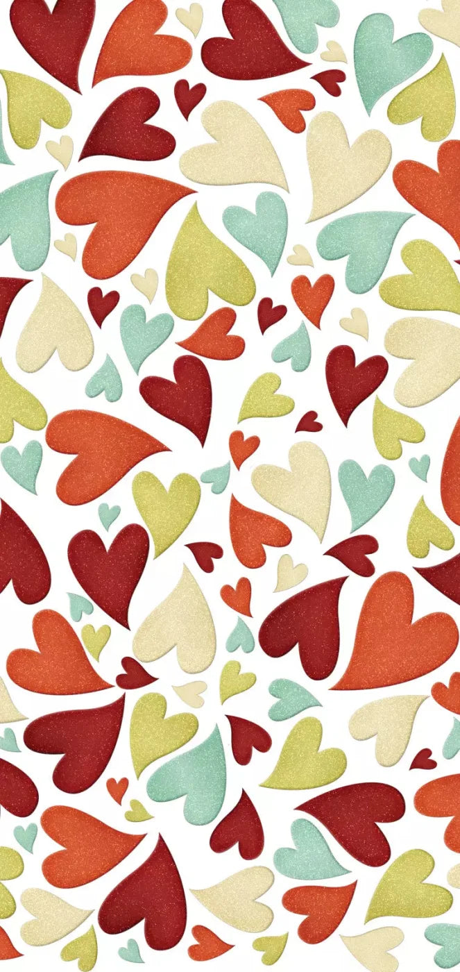 Tumbled Hearts 8X16 Ultracloth ( 96 X 192 Inch ) Backdrop
