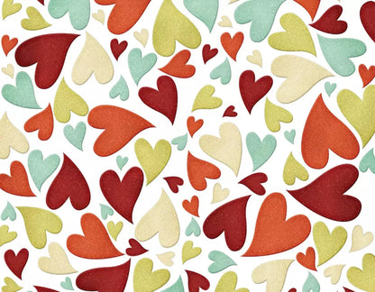 Tumbled Hearts 8X6 Fleece ( 96 X 72 Inch ) Backdrop