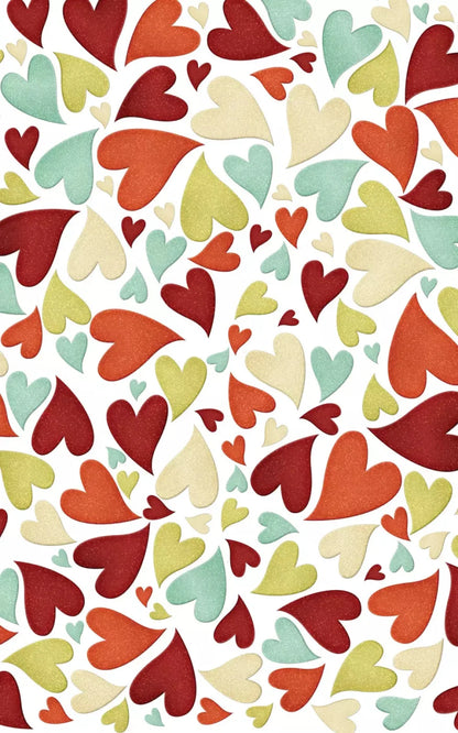Tumbled Hearts 9X14 Ultracloth ( 108 X 168 Inch ) Backdrop