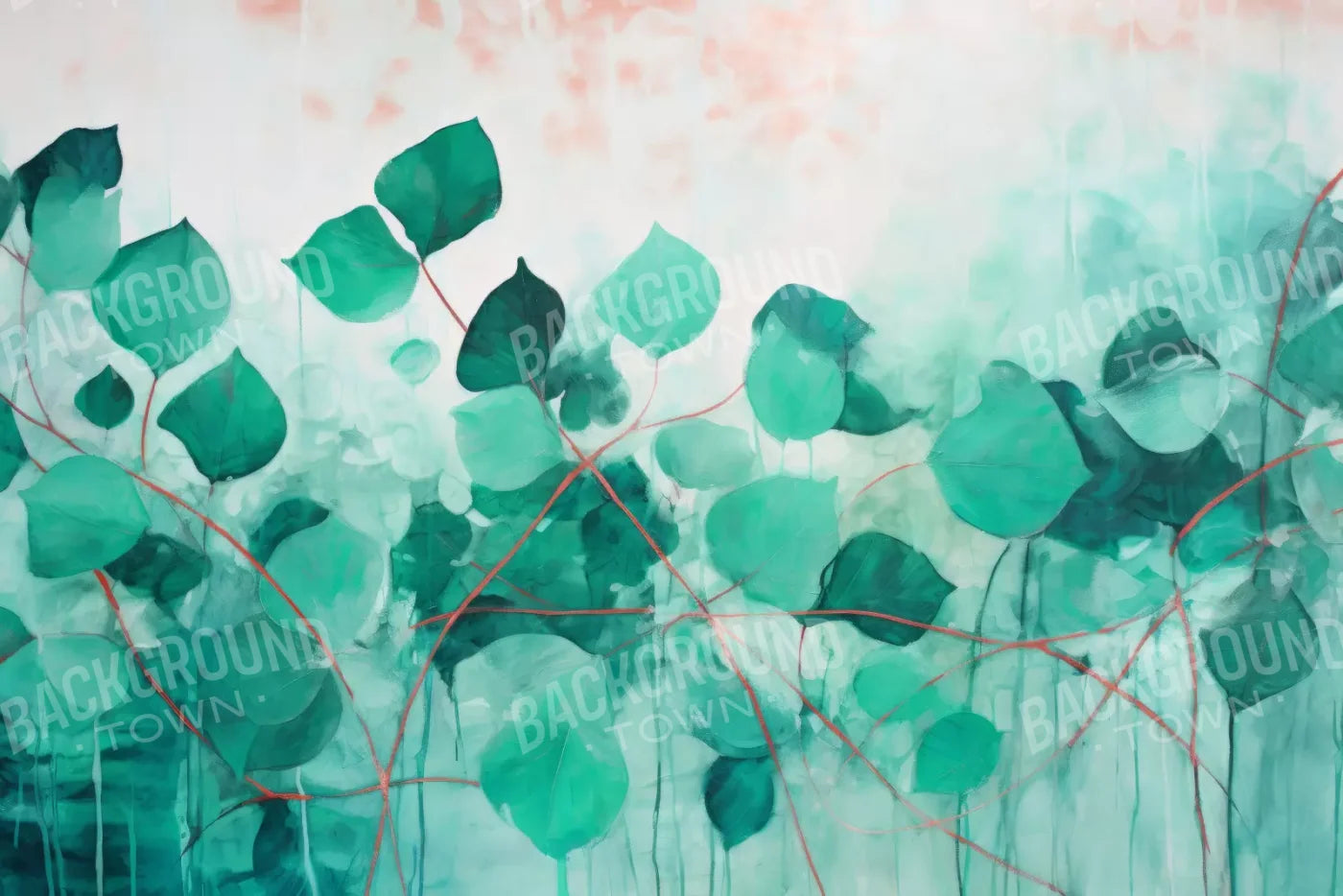 Green Leaves 12’X8’ Ultracloth (144 X 96 Inch) Backdrop