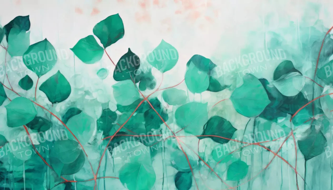 Green Leaves 14’X8’ Ultracloth (168 X 96 Inch) Backdrop