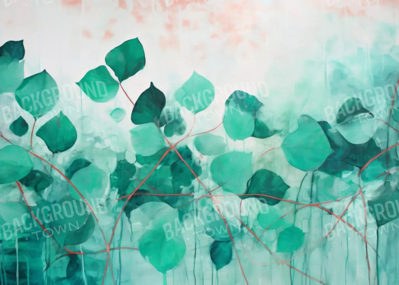 Green Leaves 7’X5’ Ultracloth (84 X 60 Inch) Backdrop