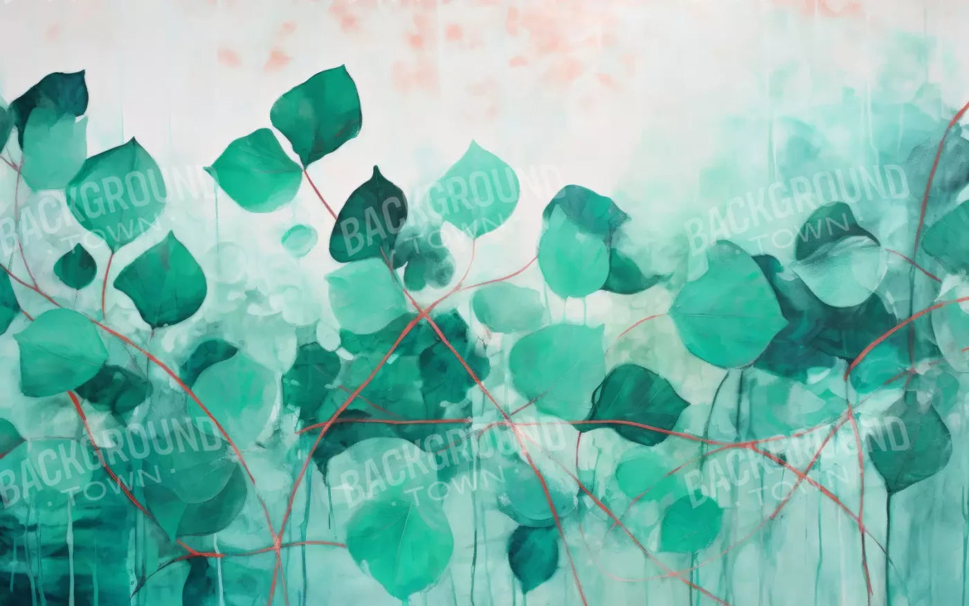 Green Leaves 8’X5’ Ultracloth (96 X 60 Inch) Backdrop