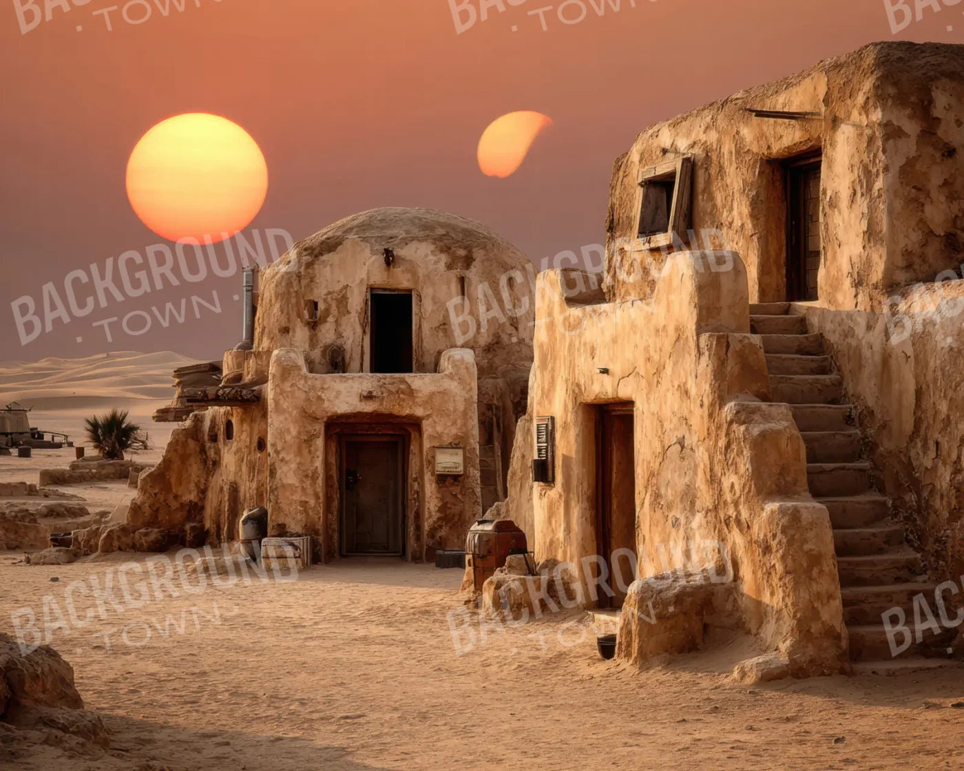 Twin Suns Desert 10’x8’ Fleece (120 x 96 inch) Backdrop
